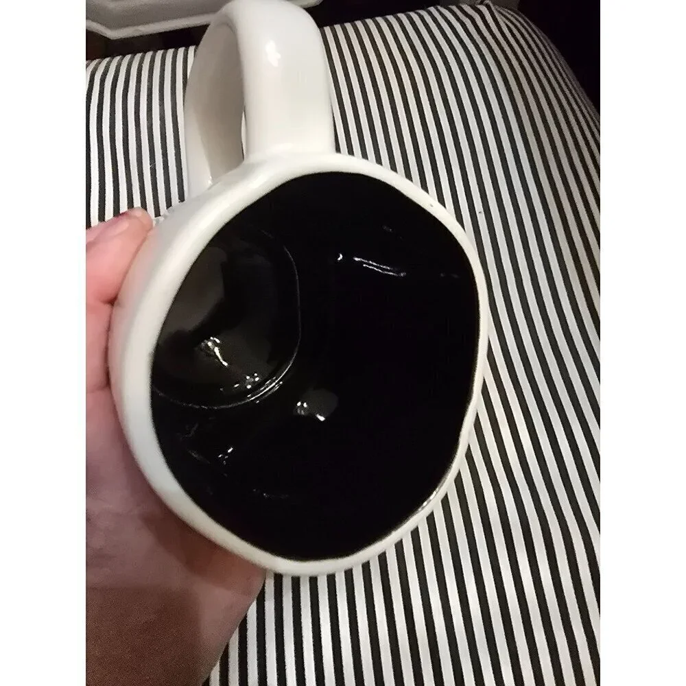 NWT Rae Dunn Halloween Happy Haunting Haunted House Icon Double Sided Mug